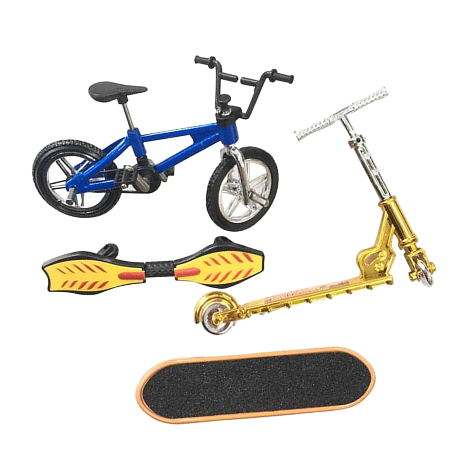 Mini Finger Toys Set Skateboards Finger Bikes Scooter Tiny Swing Board A