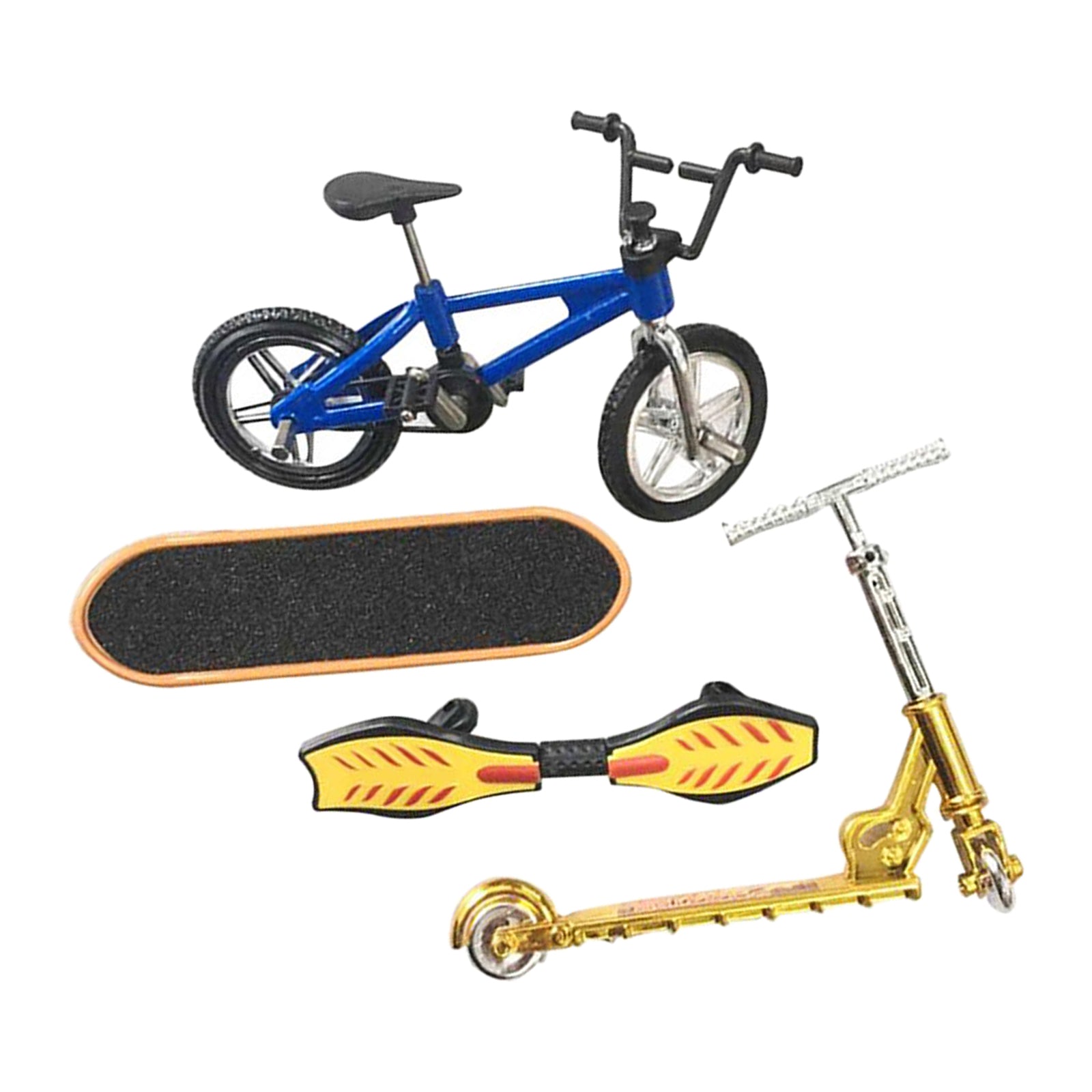 Mini Finger Toys Set Skateboards Finger Bikes Scooter Tiny Swing Board A