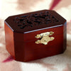 Vintage Carved Music Box Castle in the Sky Wind-Up Gift Lovers Friends red