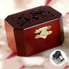 Vintage Carved Music Box Castle in the Sky Wind-Up Gift Lovers Friends red