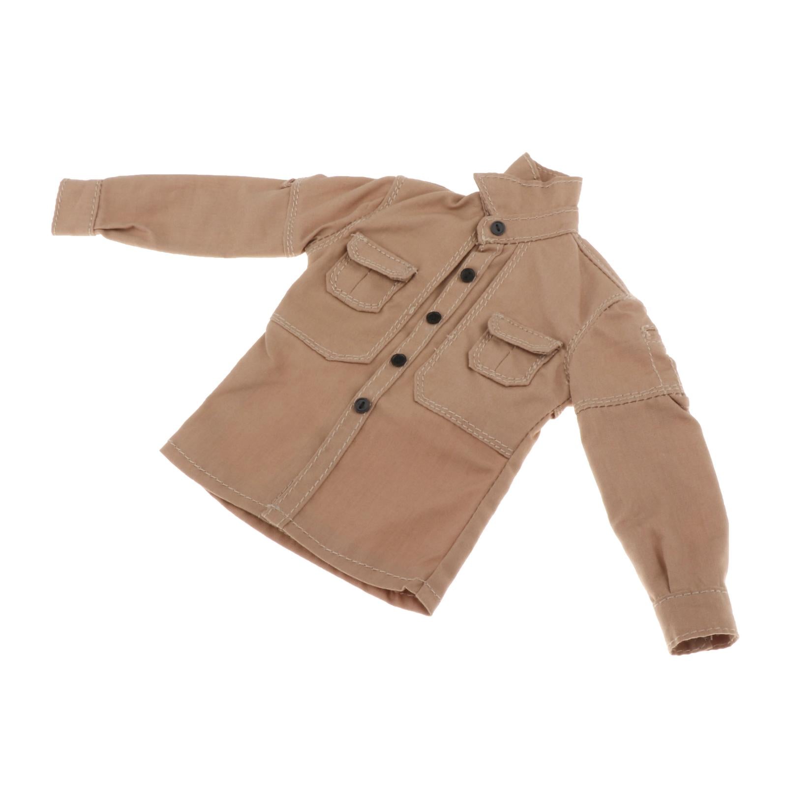 Collection 1:6 Men Figure Field Clothing Suits for 12" Doll Body Model Accs khaki top