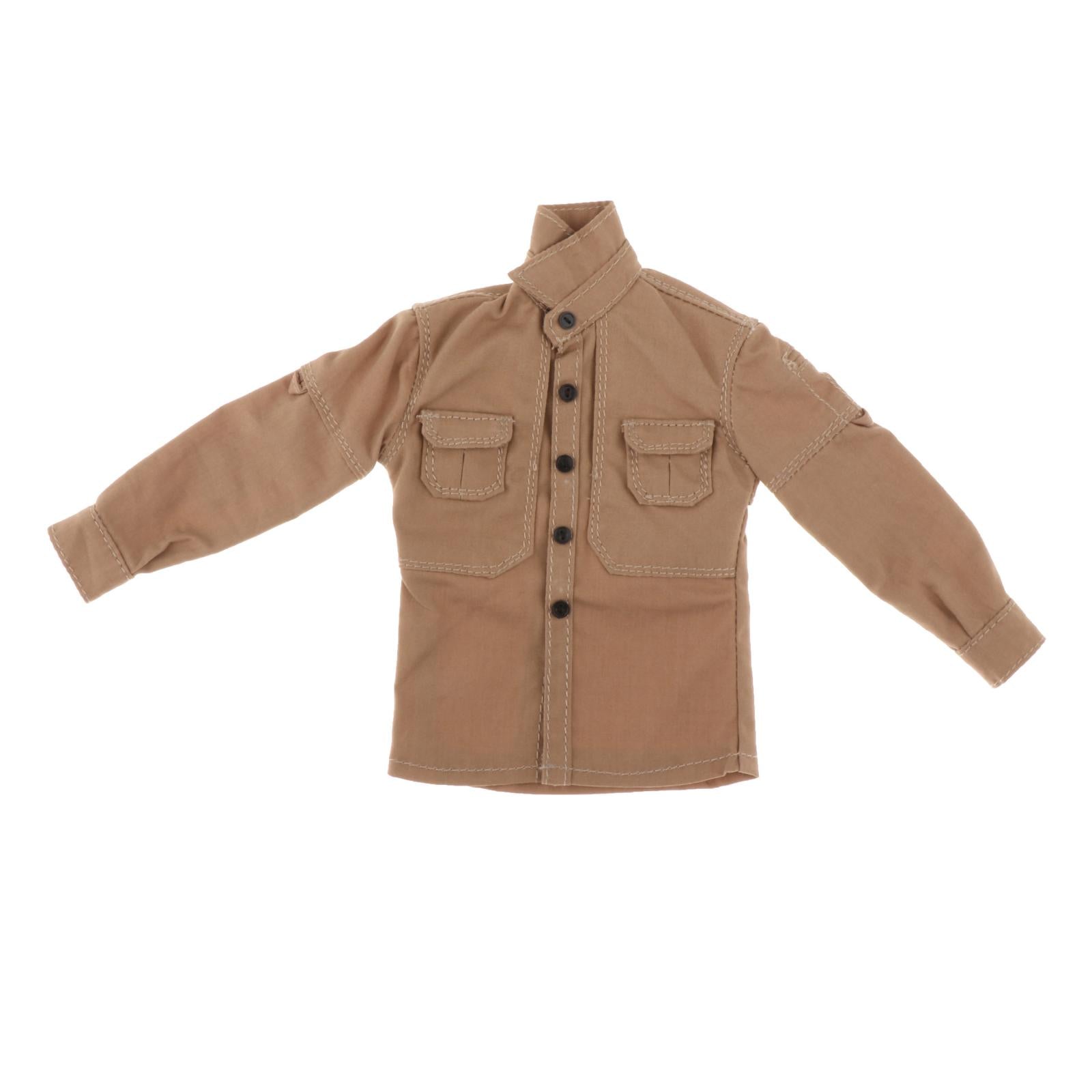 Collection 1:6 Men Figure Field Clothing Suits for 12" Doll Body Model Accs khaki top