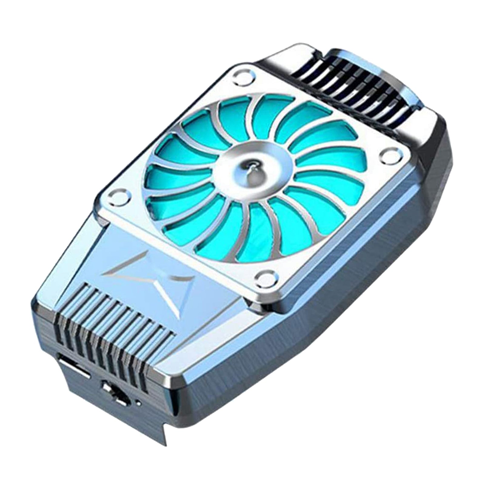 Compact Cooling Fan Phone Radiator Cooler Lives Watch Videos Plug in_Silver