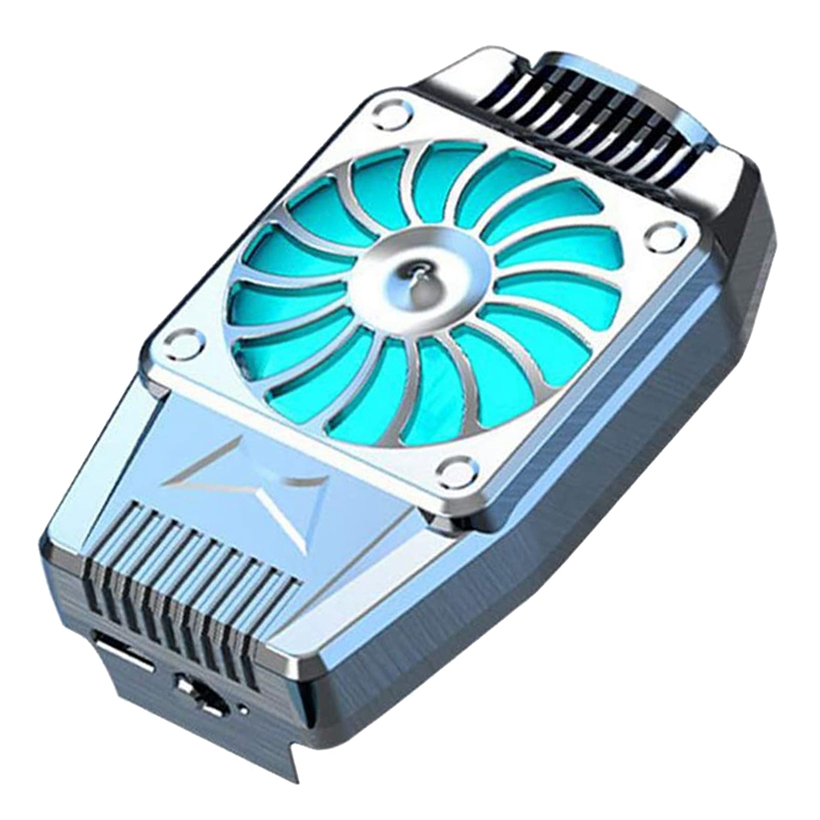 Compact Cooling Fan Phone Radiator Cooler Lives Watch Videos Plug in_Silver