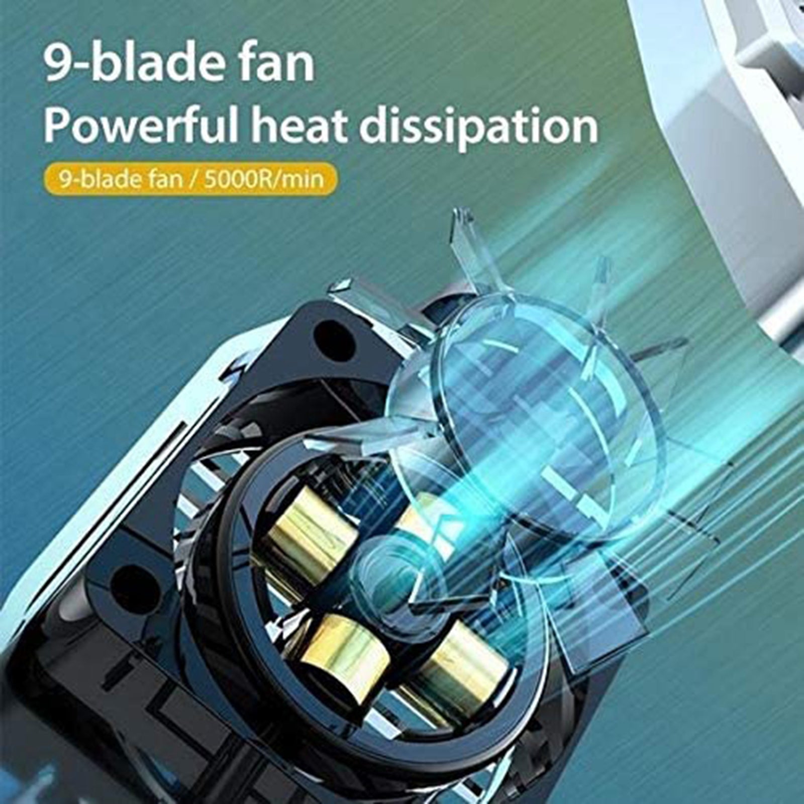 Compact Cooling Fan Phone Radiator Cooler Lives Watch Videos Plug in_Silver