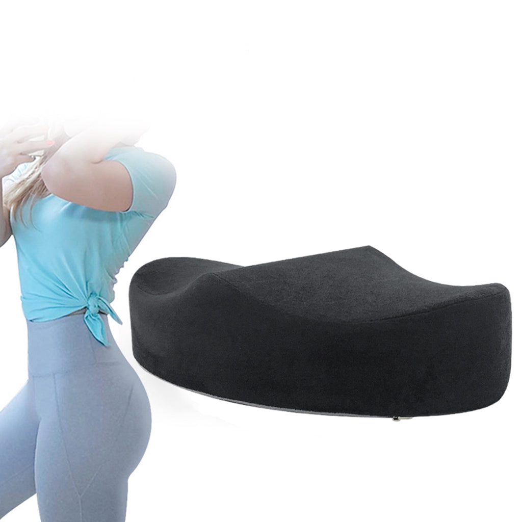 Memory Foam Orthopedic Tailbone Seat Cushion for Wheechair Car Chair Black