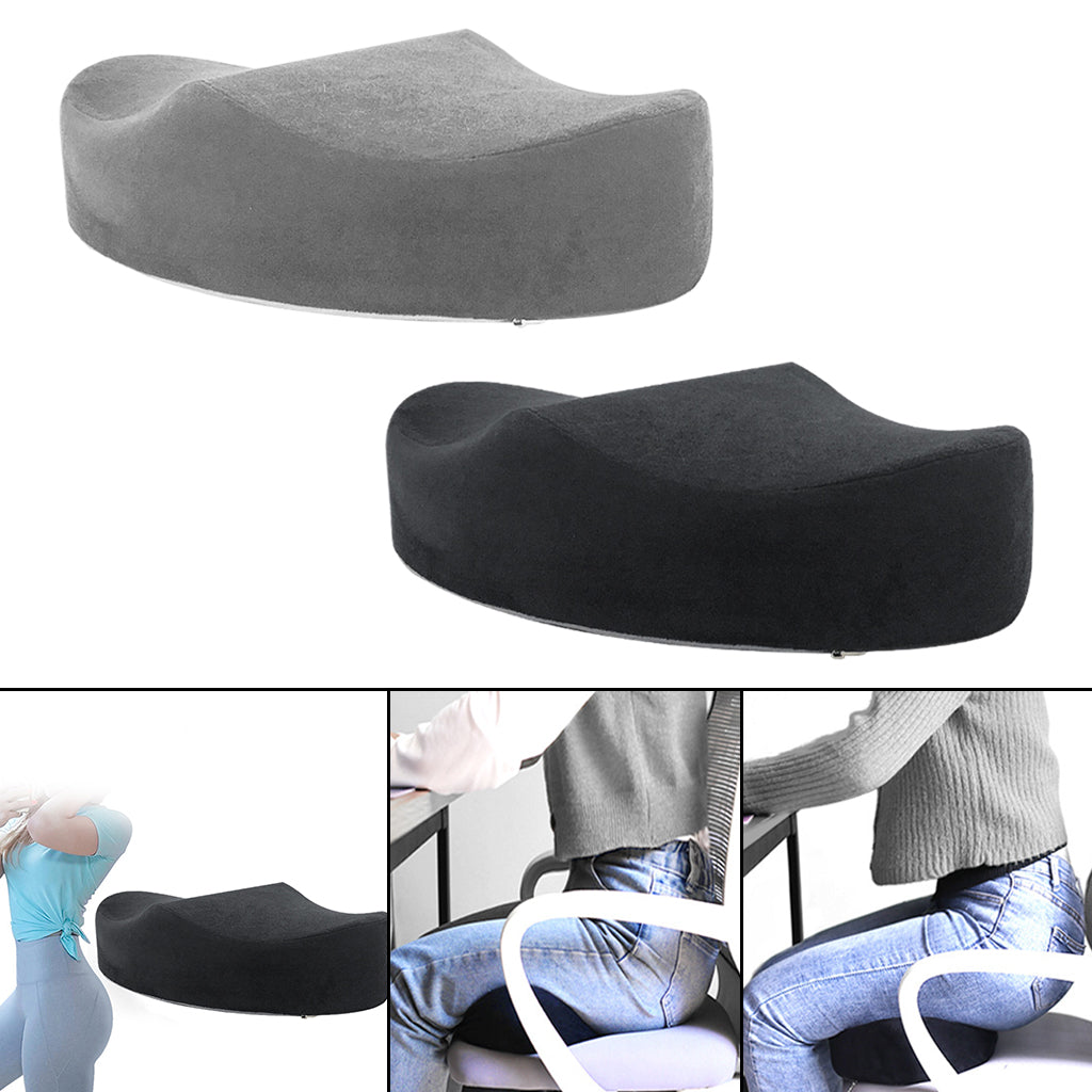 Memory Foam Orthopedic Tailbone Seat Cushion for Wheechair Car Chair Black