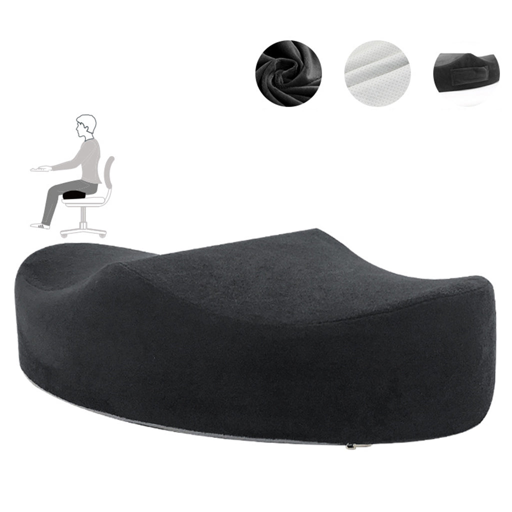 Memory Foam Orthopedic Tailbone Seat Cushion for Wheechair Car Chair Black