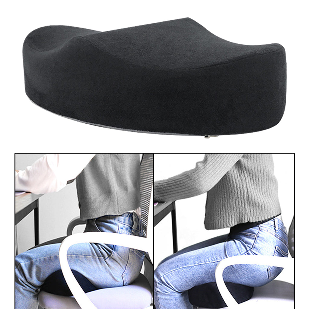 Memory Foam Orthopedic Tailbone Seat Cushion for Wheechair Car Chair Black