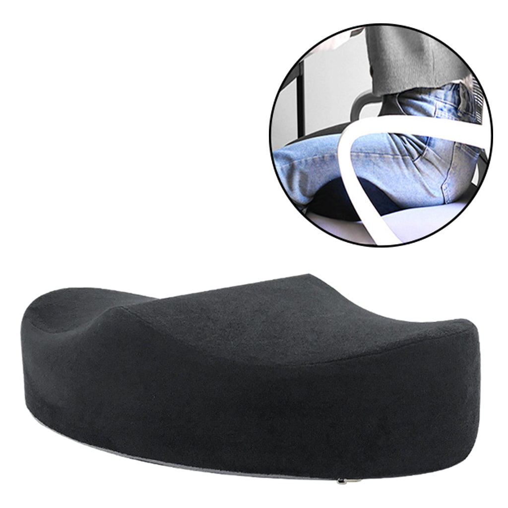 Memory Foam Orthopedic Tailbone Seat Cushion for Wheechair Car Chair Black