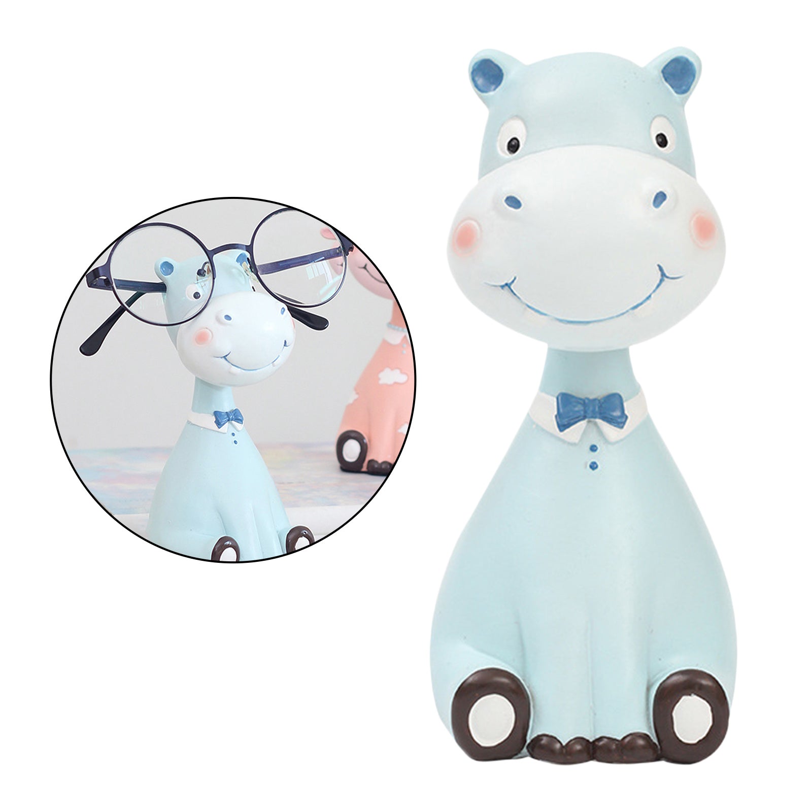 Eyeglass Display Holder Stand Home Office Decor Ornaments Gifts Hippo