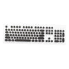 Round Keycaps Double Shot PBT Gaming Keyboard Retro  black