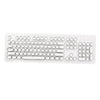 Round Keycaps Double Shot PBT Gaming Keyboard Retro  white