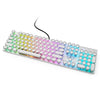 Round Keycaps Double Shot PBT Gaming Keyboard Retro  white