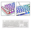 Round Keycaps Double Shot PBT Gaming Keyboard Retro  white