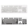 Round Keycaps Double Shot PBT Gaming Keyboard Retro  white