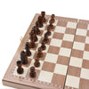 Pro Competitive 3-in-1 Wooden Carved Chess Set Board Games for Kids Adults