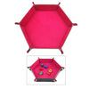 Load image into Gallery viewer, Dice Tray Foldable Leather Storage Box Desktop Storage Holder Rose red