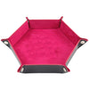 Load image into Gallery viewer, Dice Tray Foldable Leather Storage Box Desktop Storage Holder Rose red