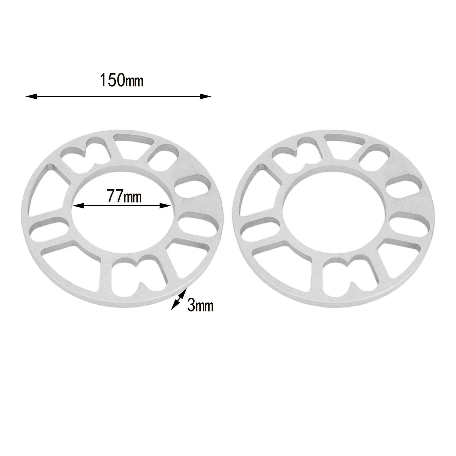 4Pieces Aluminum Alloy Wheel Spacer Car 5x105 5x108 5X112 5x115 5X114.3 3mm