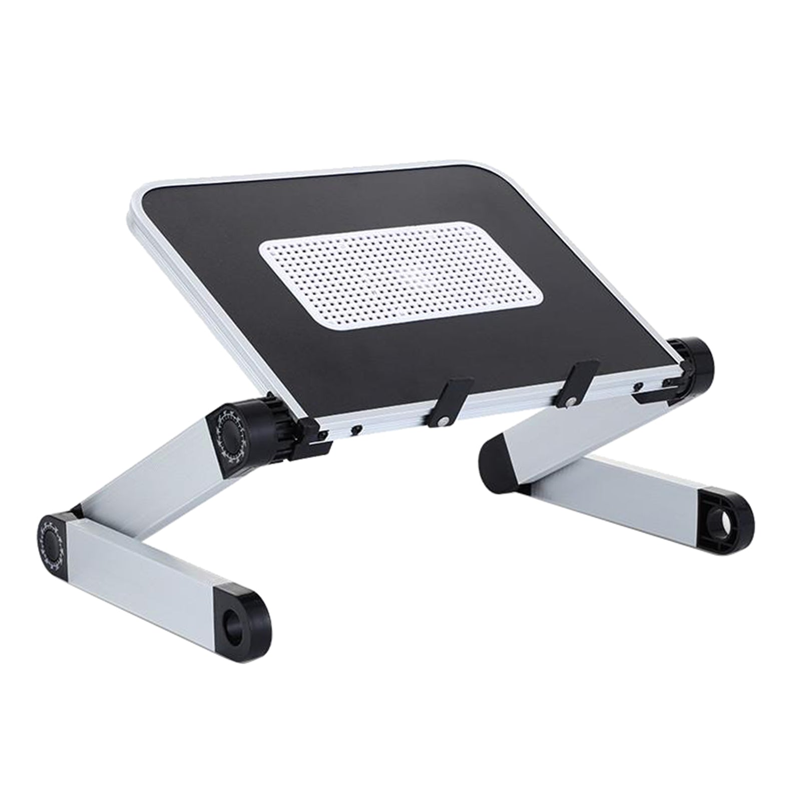 Foldable Laptop Stand Height Adjustable Notebook Holder Black with Heatsink