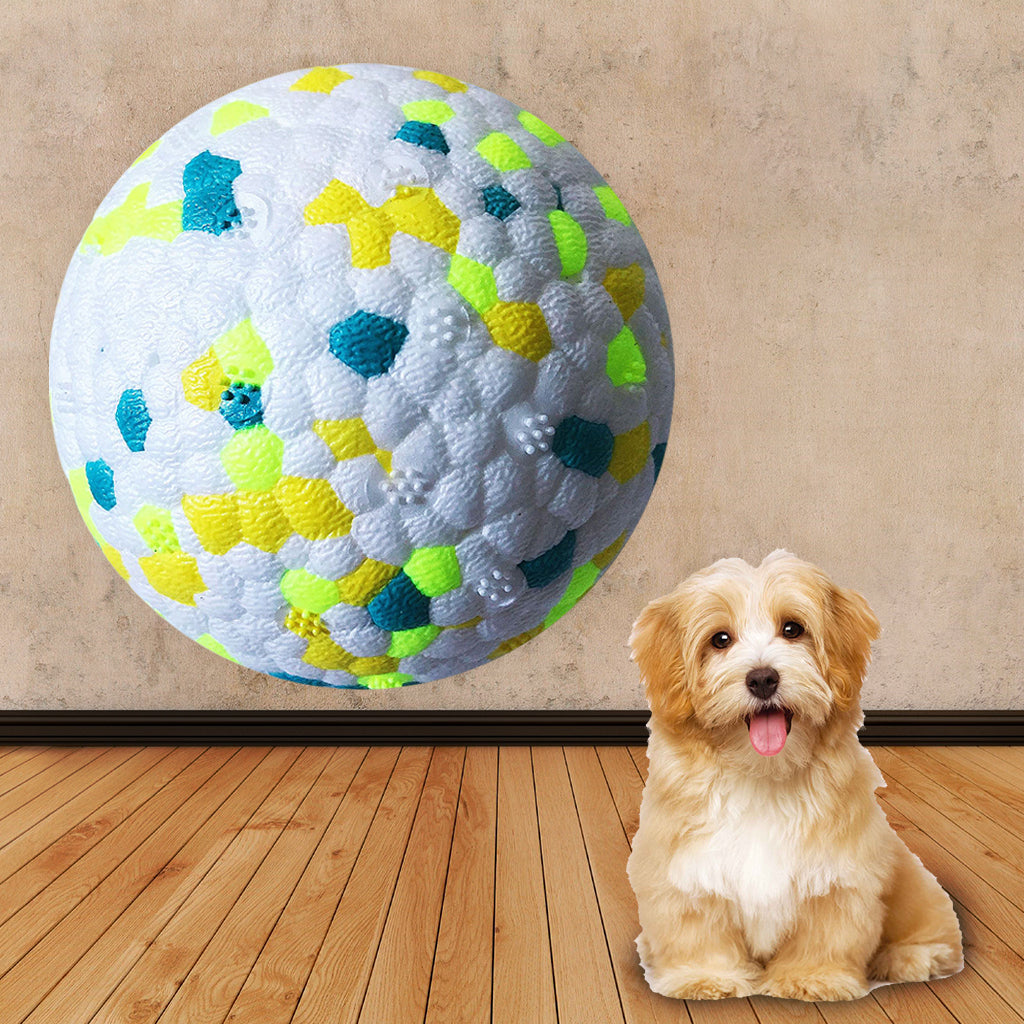 Dog Toy Ball Interactive Elastic Chewing Balls Medium Dogs Playing Blue