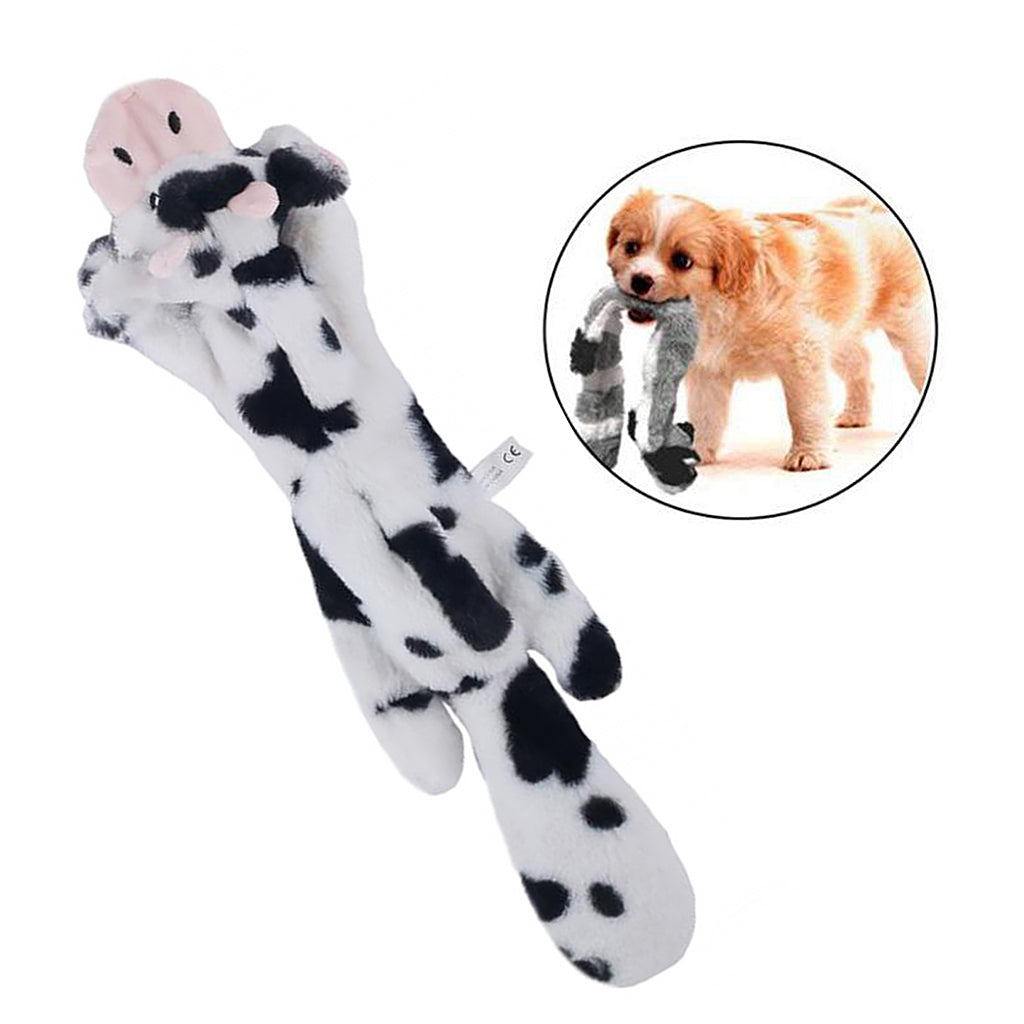 Large Dogs Toy Pet Chew Squeak Squeaky Plush Toys Interactive Tough Gift Cow