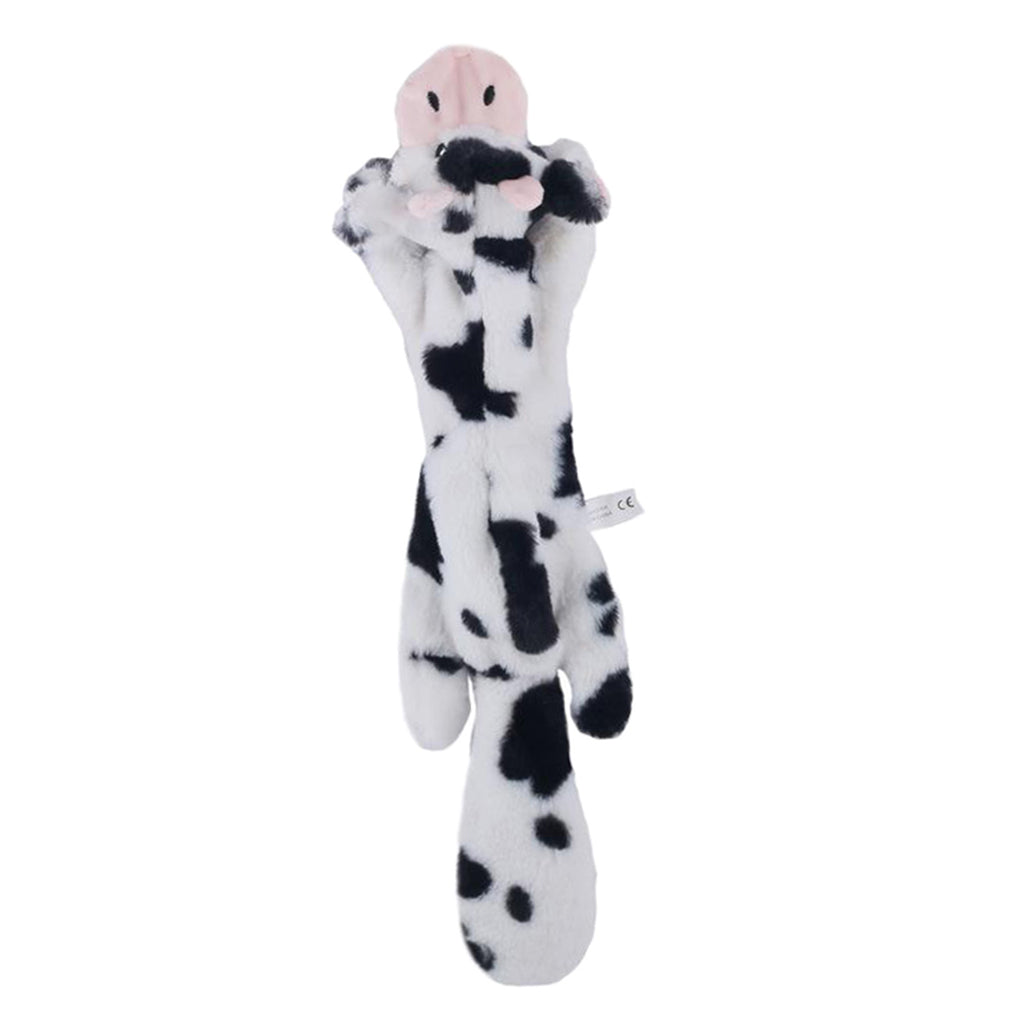 Large Dogs Toy Pet Chew Squeak Squeaky Plush Toys Interactive Tough Gift Cow