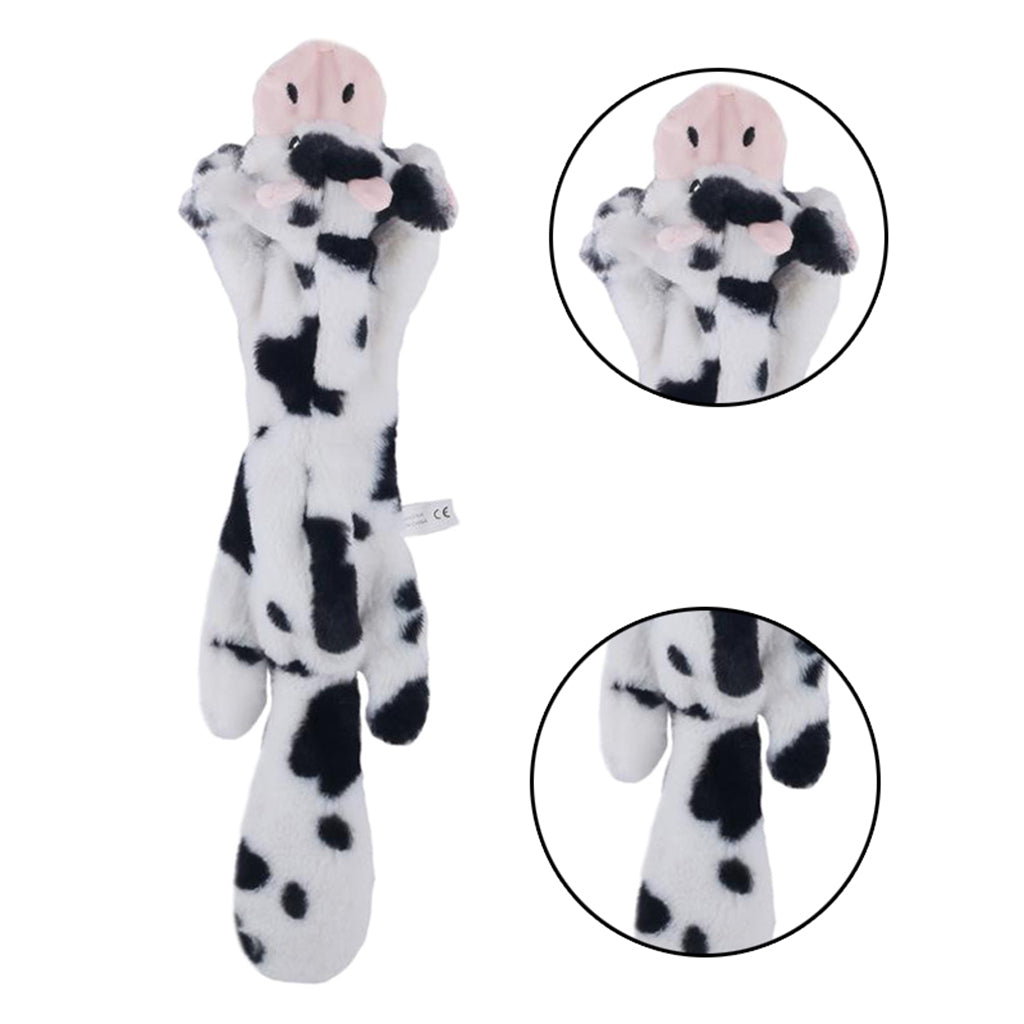 Large Dogs Toy Pet Chew Squeak Squeaky Plush Toys Interactive Tough Gift Cow