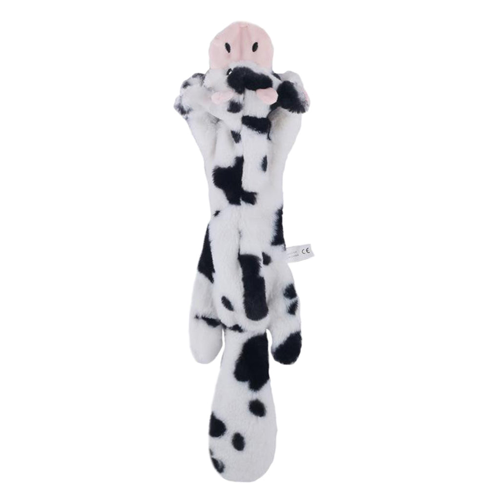 Large Dogs Toy Pet Chew Squeak Squeaky Plush Toys Interactive Tough Gift Cow