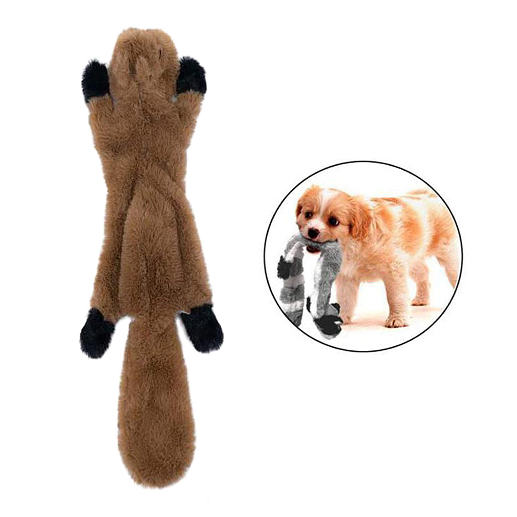 Large Dogs Toy Pet Chew Squeak Squeaky Plush Toys Interactive Tough Gift Squirrel