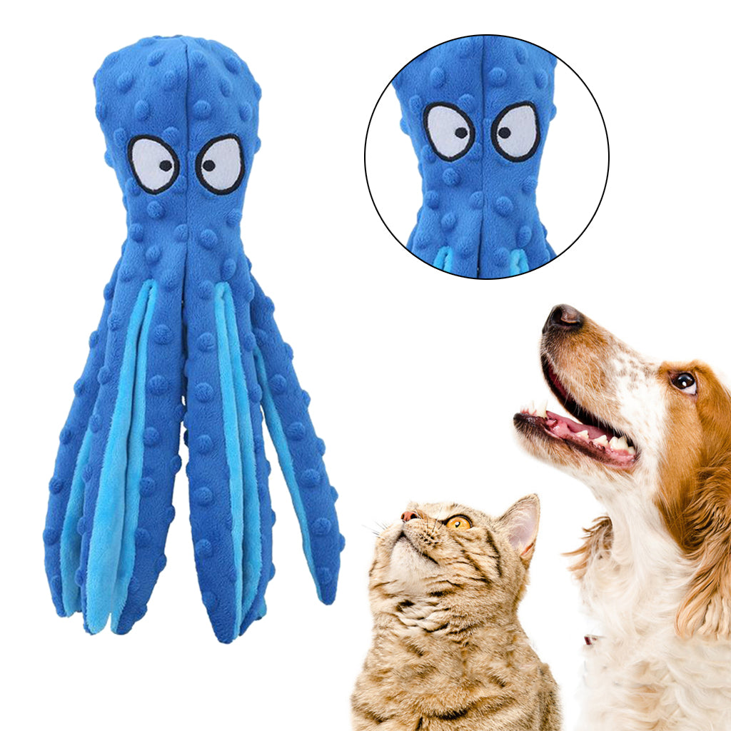 Soft Stuffed Plush No Stuffing Dog Toys for Small Dogs and Playing Outdoor blue