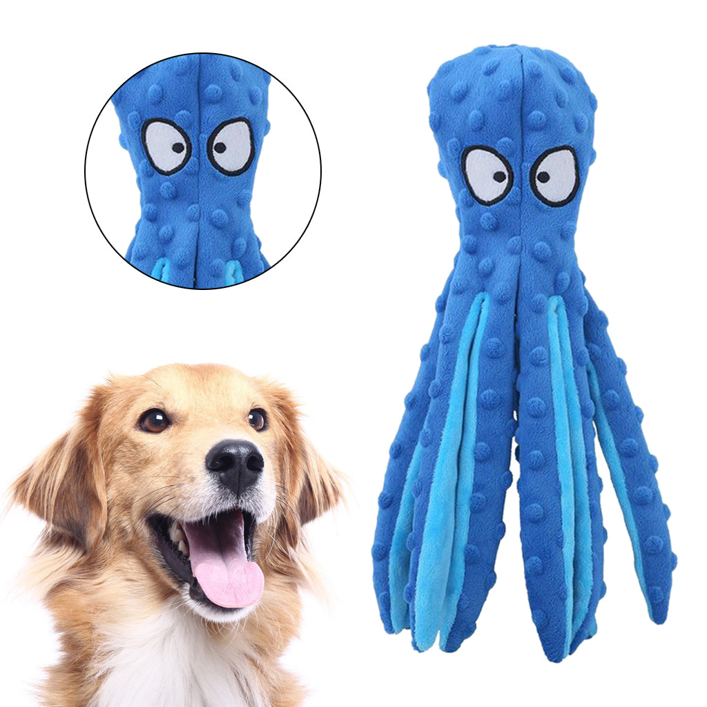 Soft Stuffed Plush No Stuffing Dog Toys for Small Dogs and Playing Outdoor blue