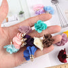 100-Pack Cloth Flower Pendants Tassel Charms DIY Earrings Making Elegant