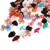 100-Pack Cloth Flower Pendants Tassel Charms DIY Earrings Making Elegant