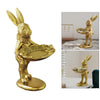 Jewelry Display Stand Creative Tabletop Rabbit Figurine Earring Holder Rack