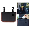 Waterproof Hanging Car Trash Can Organizer Storage Pockets Container  Black