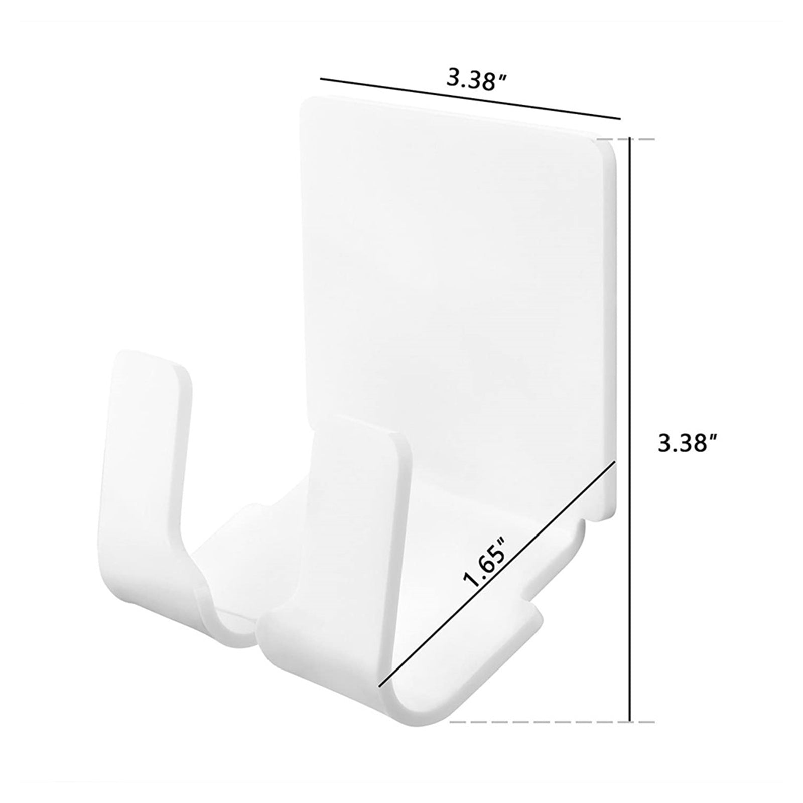 Durable Acrylic Phone Wall Charger Holder Remote Control Stand Bracket white