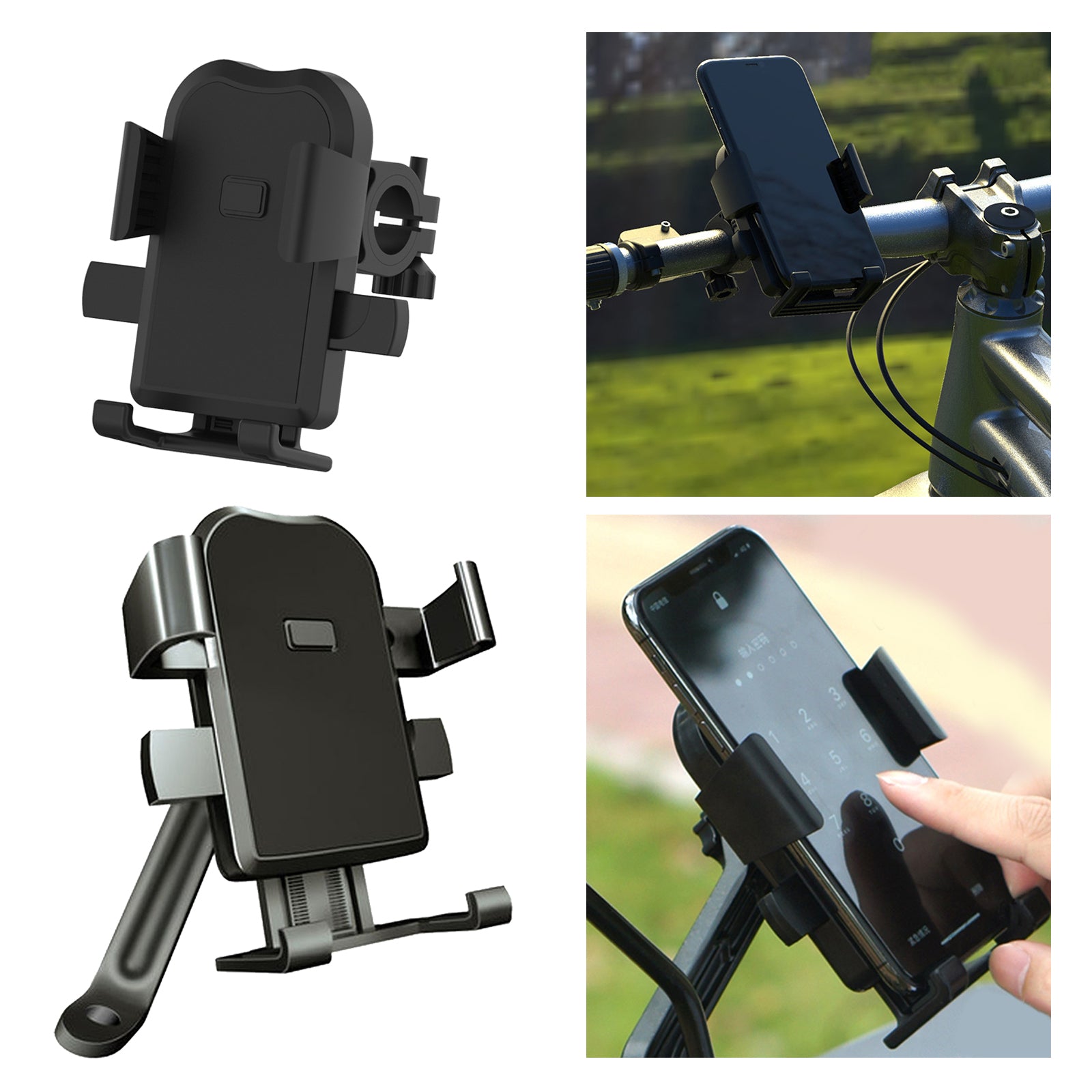 Motorcycle Bike Cell Phone Handlebar Mirror Mount Holder Handlebar Mount