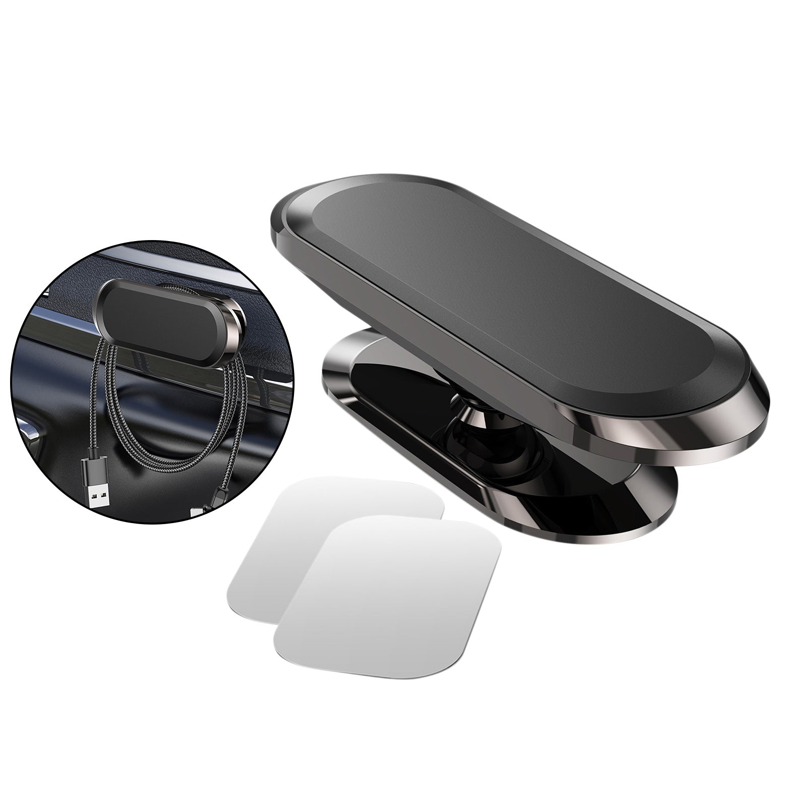 Magnetic Phone Mount Super Strong Magnet Universal Dashboard  black