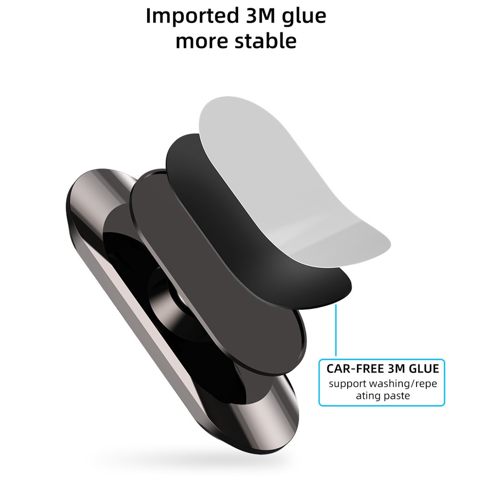 Magnetic Phone Mount Super Strong Magnet Universal Dashboard  black