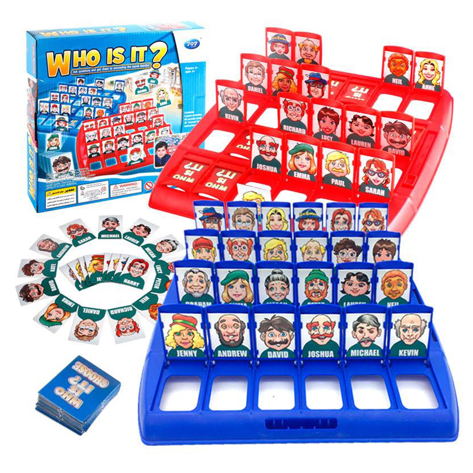 Portable Fun Tabletop Who Is It Board Game Kids Family School Travel Toy