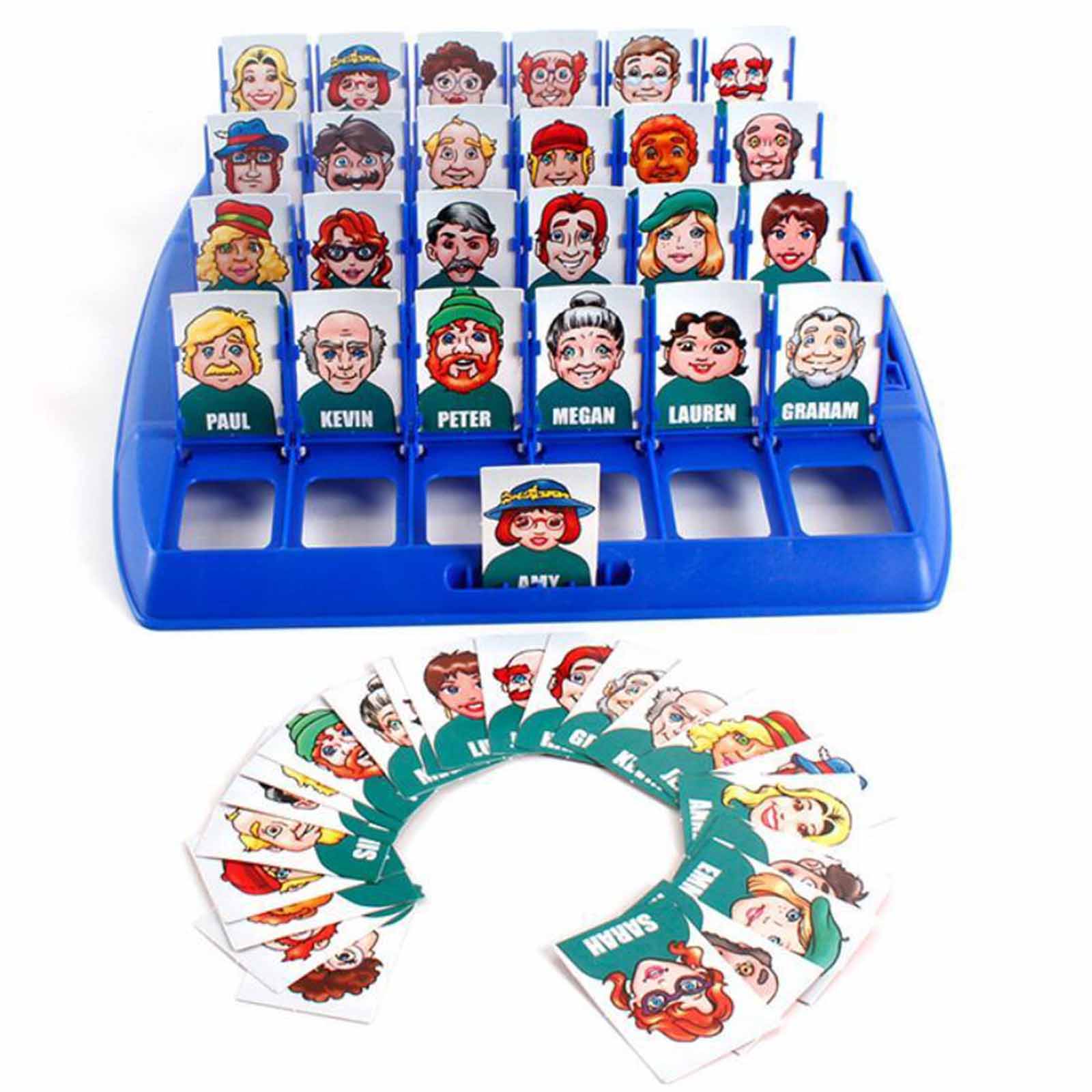 Portable Fun Tabletop Who Is It Board Game Kids Family School Travel Toy