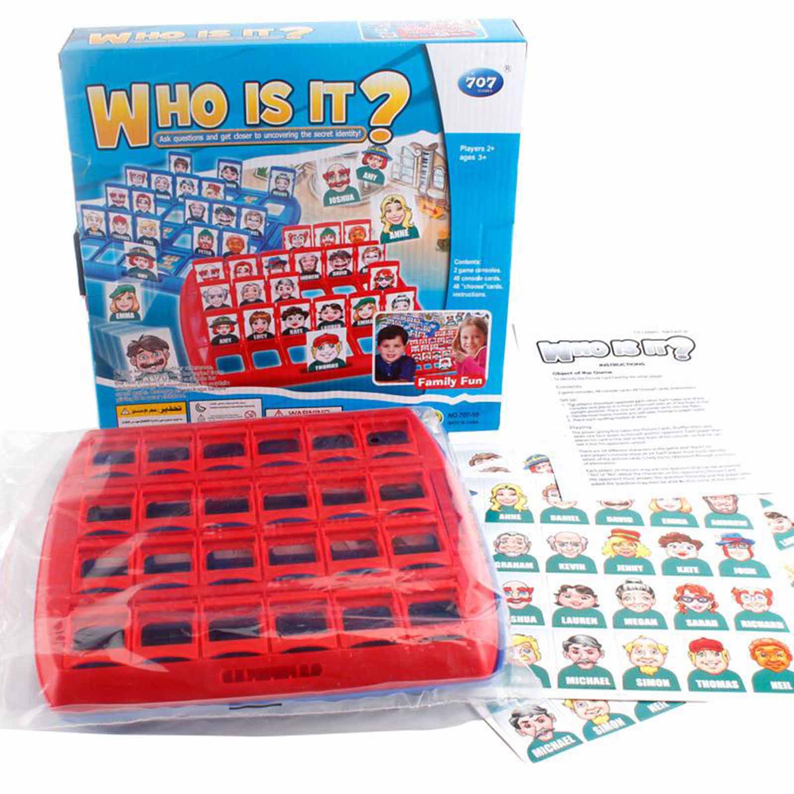 Portable Fun Tabletop Who Is It Board Game Kids Family School Travel Toy