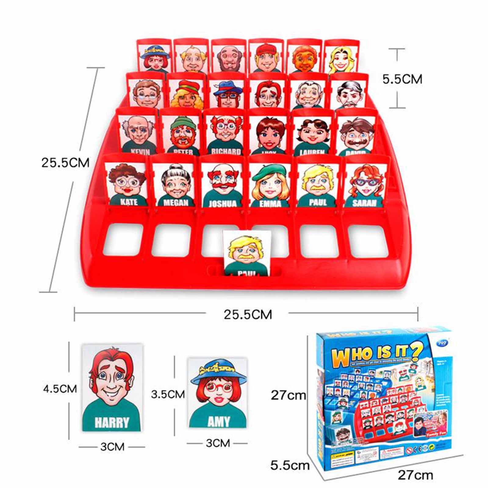 Portable Fun Tabletop Who Is It Board Game Kids Family School Travel Toy