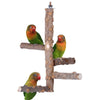 Pet Bird Parrot Perch Stand Holder Natural Wood Claw Grinding S 10x20cm