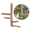 Pet Bird Parrot Perch Stand Holder Natural Wood Claw Grinding S 10x20cm