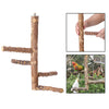 Pet Bird Parrot Perch Stand Holder Natural Wood Claw Grinding S 10x20cm