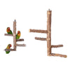 Pet Bird Parrot Perch Stand Holder Natural Wood Claw Grinding S 10x20cm