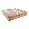 32cmx32cm Wooden Chess Walnut Wood Storage Drawer Board Game for Kids Toy